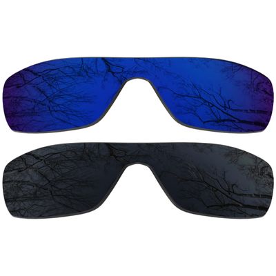 2 Pair Polarized Lens Replacement for Oakley Dart Black&Midnight Blue