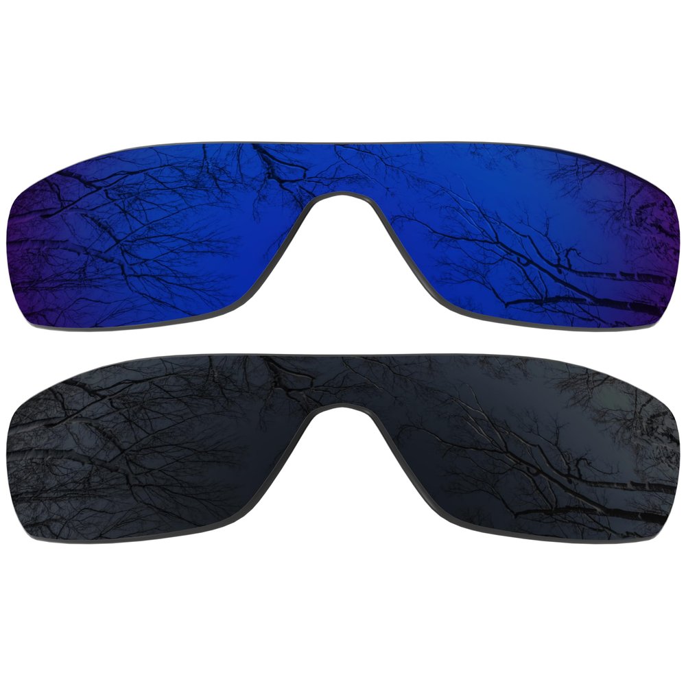 2 Pair Polarized Lens Replacement for Oakley Dart Black&Midnight Blue