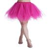 ChicWind Womens Rose Red Plus Size Puffy Tutu Layered Tulle Petticoat Skirt view 3