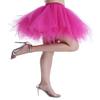ChicWind Womens Rose Red Plus Size Puffy Tutu Layered Tulle Petticoat Skirt view 4
