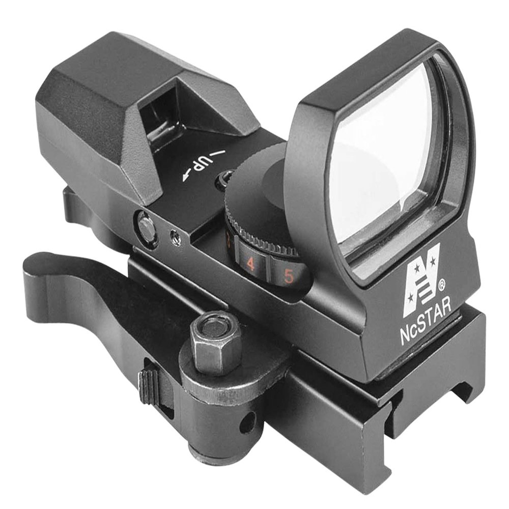 NcStar, Red & Green Reflex Sight with 4 Reticles and QR Mount, Black
