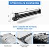 AA Products Inc. 33'' Aluminum Universal Ski Roof Rack Fits 6 Pairs Skis or 4 Snowboards, Ski Roof Carrier Fit Most Vehicles Equipped Cross Bars view 2