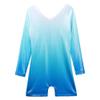 BAOHULU Gymnastics Leotards for Toddler Girls Long Sleeve Sparkle Stripes Tank Biketards Dance Unitards B173_GradientBlue_150 view 2