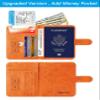 Passport Holder Cover Wallet RFID Blocking Leather Card Case Travel Accessories for Women Men (Claybank) view 4
