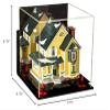 Better Display Cases Versatile Acrylic Display Case - Medium Square Box with Mirror, Wall Mount and Red Risers 9.75" x 9.75" x 9.75" (A027-RR) view 4