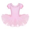 Agoky Children Girls Rhinestones Ballet Dance Tutu Dress Ballerina Leotard Fairy Princess Dress up Costumes Pink 4-5