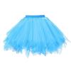 ChicWind Womens Blue Puffy Tutu Layered Tulle Petticoat Skirt view 3