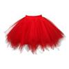 ChicWind Womens Red Plus Size Puffy Tutu Layered Tulle Petticoat Skirt view 4
