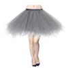 ChicWind Womens Grey Plus Size Puffy Tutu Layered Tulle Petticoat Skirt view 1