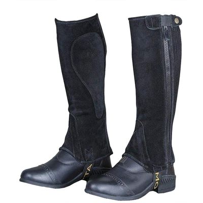 Shires Moretta Suede Half Chaps - Adult (Black, X-Large)