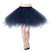 ChicWind Womens Navy Puffy Tutu Layered Tulle Petticoat Skirt view 2