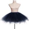 ChicWind Womens Navy Puffy Tutu Layered Tulle Petticoat Skirt view 3