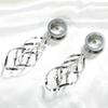 TBOSEN 2pcs Classic Double Linear Loops Design Twist Wave Dangling Ear Gauges for Women view 3