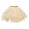 ChicWind Womens Champagne Puffy Tutu Layered Tulle Petticoat Skirt view 3