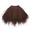 ChicWind Womens Brown Plus Size Puffy Tutu Layered Tulle Petticoat Skirt view 1