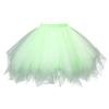 ChicWind Womens Light Green Plus Size Puffy Tutu Layered Tulle Petticoat Skirt view 1