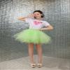 ChicWind Womens Light Green Plus Size Puffy Tutu Layered Tulle Petticoat Skirt view 2