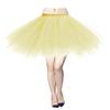 ChicWind Womens Light Yellow Puffy Tutu Layered Tulle Petticoat Skirt view 1