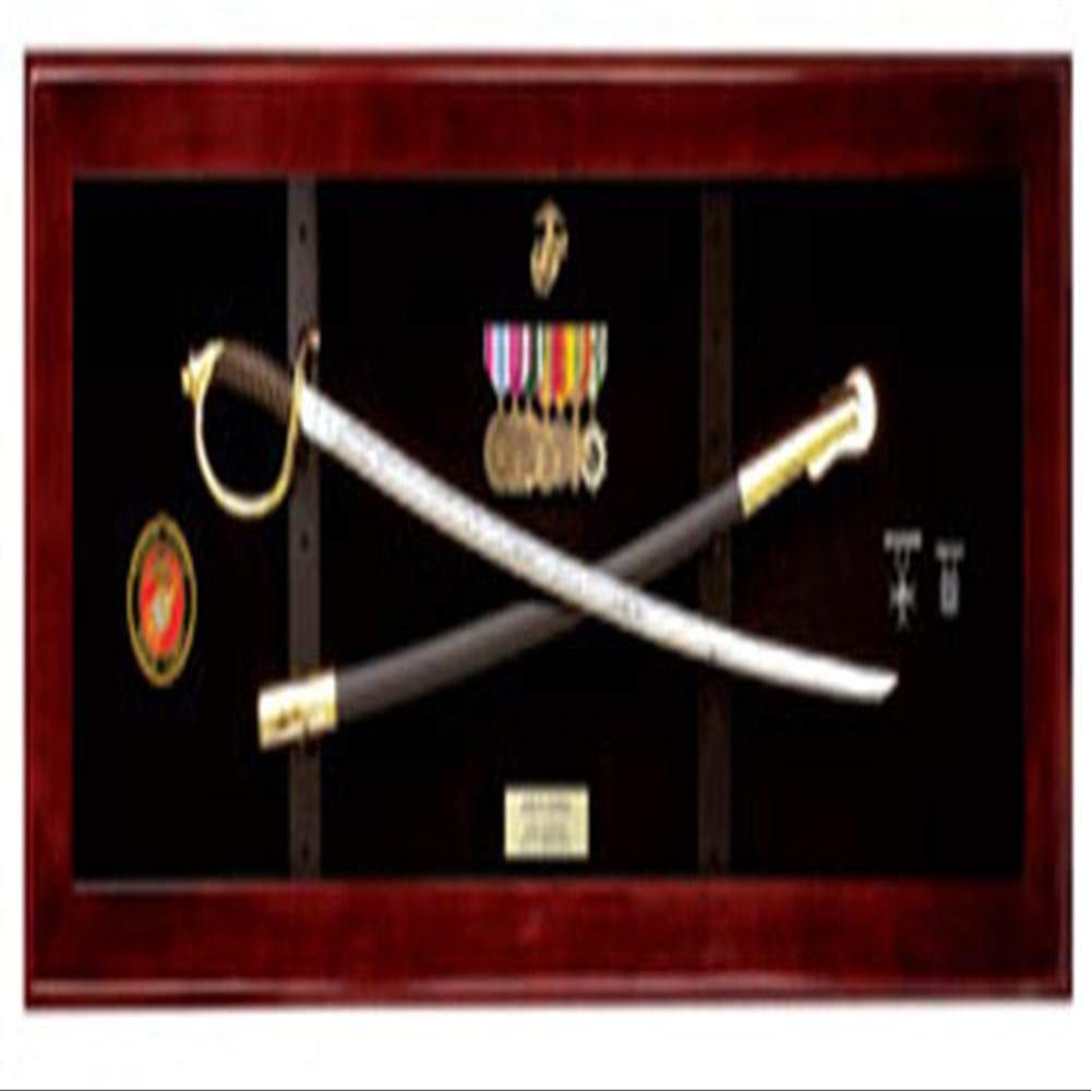 USMC NCO Sword Display Case, Sword Cases, Marine Sword Frame