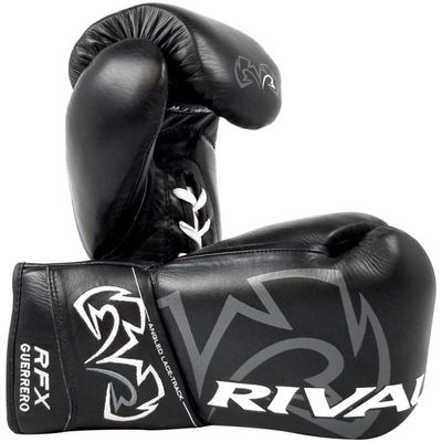 RIVAL Boxing RFX-Guerrero Pro Fight Gloves, HDEF Hard, Lace-up Closure, Stiffer & Firmer Feel, Approved for Competition