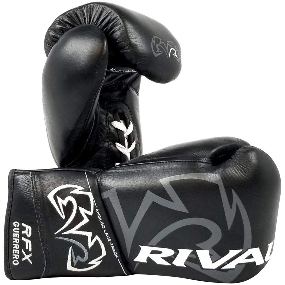 RIVAL Boxing RFX-Guerrero Pro Fight Gloves, HDEF Hard, Lace-up Closure, Stiffer & Firmer Feel, Approved for Competition