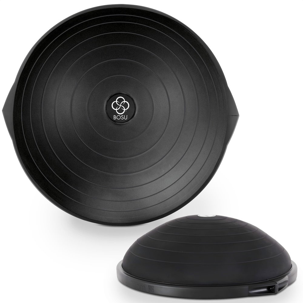 BOSU 26 Inch Pro Balance Trainer, Half Ball Multifunctional Workout Equipment  Commercial-Grade Home Gym Stability Dome for Exercise and Training with Guided Workouts and Hand Pump