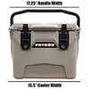 Fatboy 10QT Rotomolded Cooler Chest Ice Box Hard Lunch Box (Red White) view 3