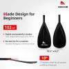 Abahub SUP Paddles - 3 Piece Adjustable Stand up Paddle - Lightweight Oar for Paddleboard, Adjustable Aluminum Alloy PU Coated Shaft 68" - 84", Black Plastic Nylon Blade view 2