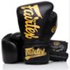 Fairtex Glory Training Gloves - Premium Leather MMA & Boxing Gloves |Handmade in Thailand - Shock-Absorbing Foam Padding | Ideal for Kickboxing, Sparring & Competition (Black-10oz) view 1