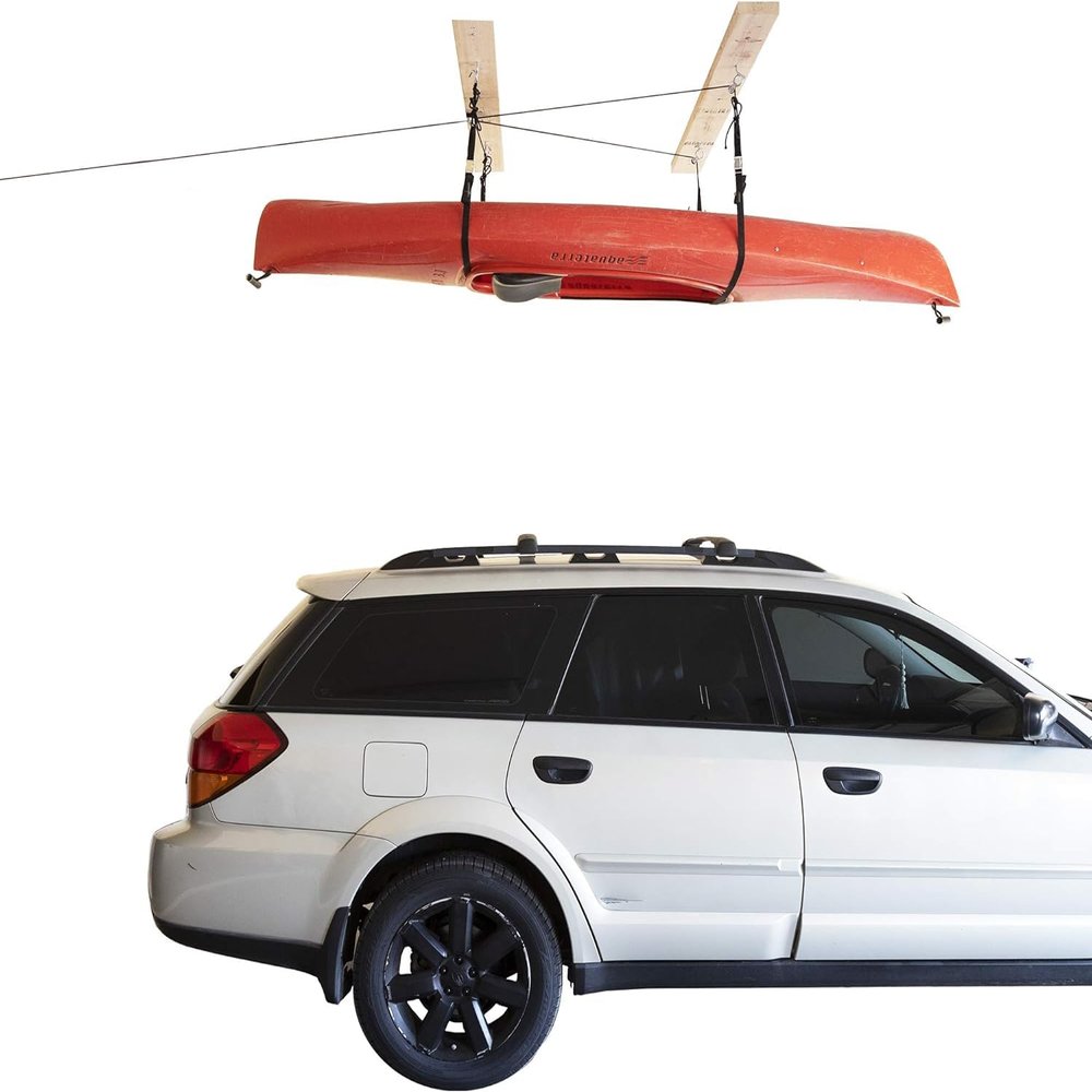 HARKEN Hoister Lightweight Kayaks Overhead Garage Storage Hoist System for Small Kayaks, Boards, Skulls, Light Storage (45lb Capacity, 16ft Ceiling), Model 7808.16