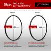 Fincci Conna Pair 700x23c Tires Road Bike 23-622 Foldable Bike Tire 60TPI with 1mm Antipuncture Protection for Cycling Racing Touring - Pack of 2 Bicycle Tires 700 x 23c view 2