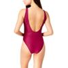 California Waves Juniors Shell Yeah Graphic One-Piece Swimsuit (XS) Wine view 2