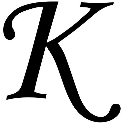 Letter K Style #41 Decal Sticker (Black), Decal Sticker Vinyl Car Home Truck Window Laptop