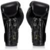 Fairtex Glory Training Gloves - Premium Leather MMA & Boxing Gloves |Handmade in Thailand - Shock-Absorbing Foam Padding | Ideal for Kickboxing, Sparring & Competition (Black-14oz) view 2