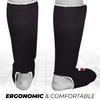 DEFY Shin Instep Foam Padded Shin Guard Protector Shin Support MMA Foot Protection Kickboxing (Black, Large) view 4