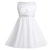 Alvivi Kids Sequins Lace Bodice Junior Bridesmaid Flower Girl Dress Wedding Pageant Party Ball Gowns with Rhinestone Sash Ivory 10 view 1