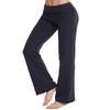 Zeronic Women's Bootcut Yoga Pants High Waist Tummy Control Long Bootleg Work Pants Workout Running Flare Pants for Women (Small,Black) view 2