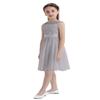 Alvivi Kids Sequins Lace Bodice Junior Bridesmaid Flower Girl Dress Wedding Pageant Party Ball Gowns with Rhinestone Sash Gray 10 view 4