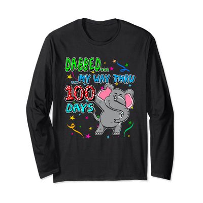 Dabbing Elephant Funny 100 Days Of School Shirt Teacher Gift