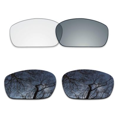 ToughAsNails 2 Pair Lens Replacement for Oakley Jawbone Black&Photochromic Clear