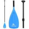 Abahub SUP Paddles - 3 Piece Adjustable Stand up Paddle - Lightweight Oar for Paddleboard, Adjustable Aluminum Alloy PU Coated Shaft 68" - 84", Blue Plastic Nylon Blade view 1
