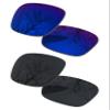 2 Pair Polarized Lens Replacement for Oakley Fuel Cell OO9096 Black&Midnight Blue view 1