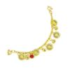 Honbay Indian Nose Ring with Chain Fake Nose Ring Non Piercing Belly Dance Nose Chain with Bells and Coin Ornaments view 2