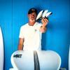 Future Fins DHD Honeycomb Large Tri Fin Set - Black/White view 2