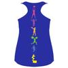 Women's Colorful Workout Lifting Fitness Moves Burnout Tank Top Royal Blue X-Small view 3