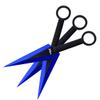Tactical Master 3 Piece Stainless Steel Decorative Machete and Knife Set with Sheath  Outdoor Utility and Camping Display Collection for Adventure Enthusiasts and Collectors - Blue-34 view 3