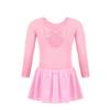 Alvivi Kids Girls Long Sleeve Ballet Dance Tutu Dress Gymnastics Leotard Skirt Ballerina Dancewear Costumes Pink 2-3 view 4