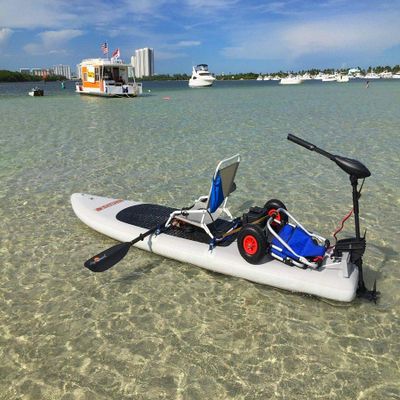 Inflatable Motorized Fishing Platform Paddle Board Surf Board Dingy Raft Boat (8x2.5ft.)