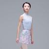 118143014 Baiwu Wrap Short Ballet Skirt Floral Printing Chiffon Dance Skirt (M, Purple) view 2