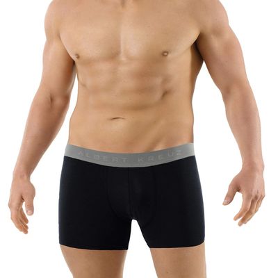 ALBERT KREUZ Men's Boxer Briefs with Special Treatment for Maximum Hygiene Made of Stretch Cotton Black XXL